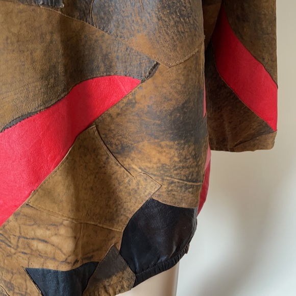 VINTAGE | Leather patchwork top - Picture 12 of 12